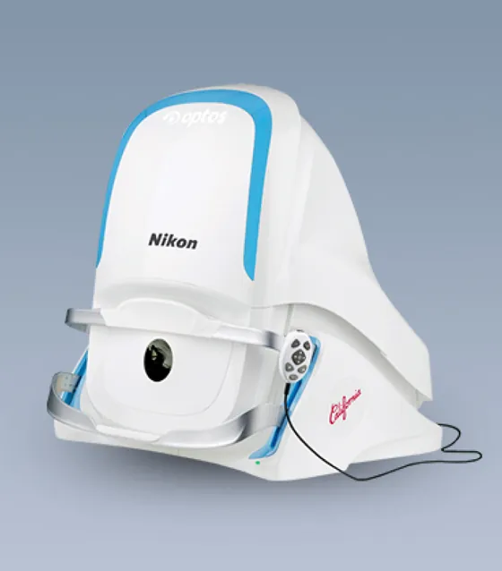 OPTOS California wide-angle fluorescein fundus imaging equipment used at Sky Eye Clinic